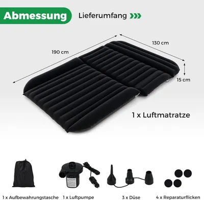Obrázok produktu pre Nafukovací matrac SUV 190x130 cm, nafukovacia posteľ s pumpou