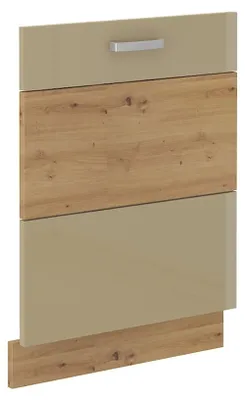 Immagine prodotto di Pannello frontale della lavastoviglie da incasso 60 cm in rovere Artisan + Cappuccino lucido