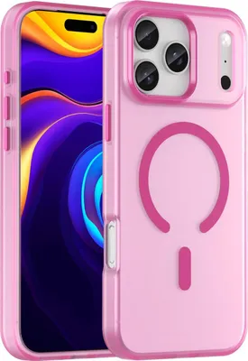 Produktbild von Mobigear Shockproof iPhone 17 Pro Max MagSafe Hülle Hardcase Backcover - Pink