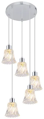 Immagine prodotto di Rabalux 5305 Lampada a sospensione 5 spot Hestia, E14, argento, rotonda, classica, ø280mm