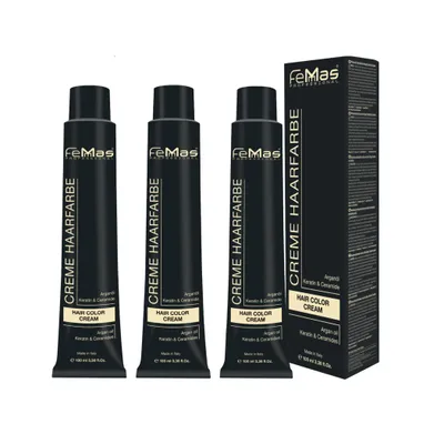 Produktbild von FemMas Haarfarbe mit Arganöl Gold Sand 8.31 | 3x100 ml