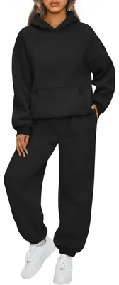 Produktbild von AUTOMET, 2-teiliges Damen-Outfit, Lounge-Kapuzenpullover, Sweatshirt, Oversize-S