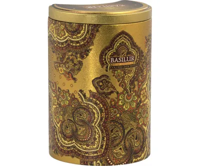 Zdjęcie produktu dla Basilur GOLDEN CRESCENT herbata czarna PEKOE BEZ DODATKÓW prezent PUSZKA - 100g