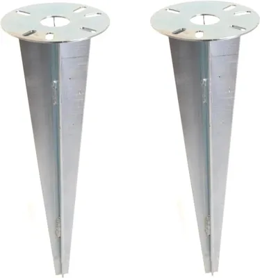 Produktbild von Erdspieß für Gartenlampe Einschlaghülse für Außenleuchte Bodenanker feuerverzink 30 cm/ Ø11,5 cm - 2 Stk.