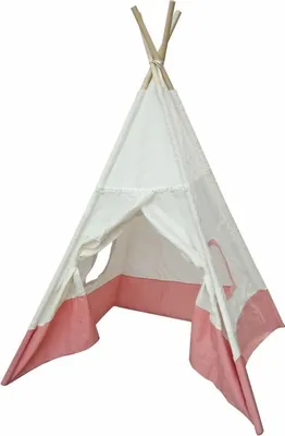 Immagine prodotto di Tenda per bambini 130cm beige rosa chiaro 100% cotone tela gioco interno esterno
