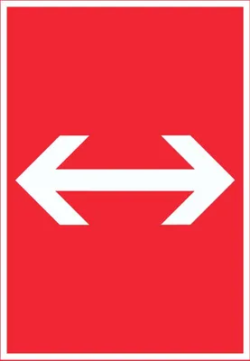Produktbild von Richtungspfeil rechts links Schild hochkant weiss rot Pfeil A6 (105x148mm)