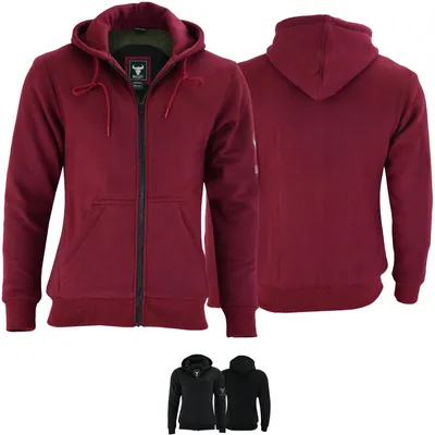 Produktbild von Damen Motorrad hoodie mit CE-Protektoren Aramid-Polyamid-futter Motorradhoodie Schutzjacke, Größe:38/M, Farbe:Weinrot
