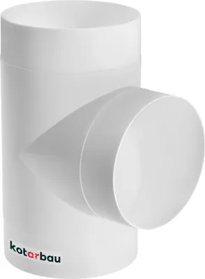 Immagine prodotto di Connettore KOTARBAU® Raccordo a T per sistemi di ventilazione Ø 100 mm in ABS Tubo di ventilazione per condotte di ventilazione Connettore a tre vie per tubazioni