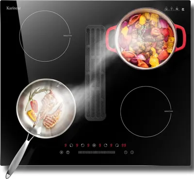 Image de Plaque de cuisson en céramique vitrifiée - KNC-PF602SGB-DE-A - 2 zones de cuisson - Commandes à curseur - Installation encastrée - Verrouillage de sécurité - 220 V