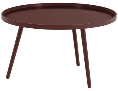 Produktbild von Mesa Beistelltisch Xl 39Xø78 Cm Holz Bordeauxrot