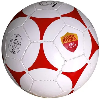 Productafbeelding van Voetbal voor Training en Wedstrijd Maat 5 Wit met Rood