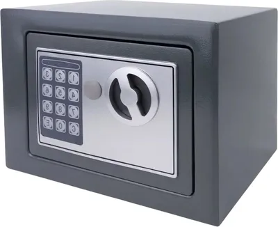 Obrázok produktu pre Ohňovzdorný trezor 8,5 l - Elektronický bezpečnostný trezor Vareo - Schránka na peniaze a cennosti - Trezor odolný proti krádeži pre kanceláriu a domácnosť