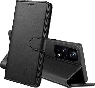 Produktbild von Hülle für Xiaomi Redmi Note 11 / Redmi Note 11S - Schwarze Brieftasche Klappe Magnetisiert Aufbewahrung Karten Handyhülle Phonillico®