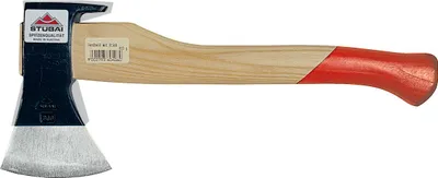 Produktbild von STUBAI Handbeil mit 900 g Axtkopf, schwarz lackiert, geschmiedet, mit robustem Buchenholzstiel, ergonomischer Griff, ideal für Garten, Camping, Outdoor, Brennholz, Holzspalten & Bushcraft“