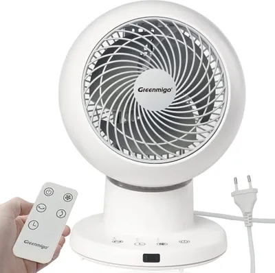 Produktbild von Ventilator Leise Turbo-Ventilator für Büro Wohnzimmer Schlafzimmer,Tischventilator mit Fernbedienung und timer,Luftzirkulator Raumventilator