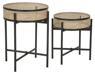 Produktbild von Kaffeetische 2er-Set FUJI, Wiener Geflecht, Metall