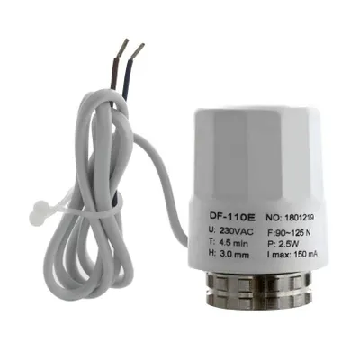 Obrázek produktu pro Servopohon pro podlahové vytápění 230 V, servomotor M30x1,5, bezproudově uzavřený, NC/NO, nastavitelný