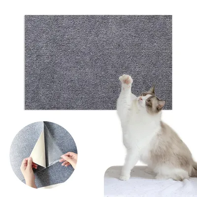 Produktbild von Kratzschutz Katze Kratzmatte,selbstklebend, zuschneidbar, schützt Sofa und Möbel, 30×300 cm, hellgrau