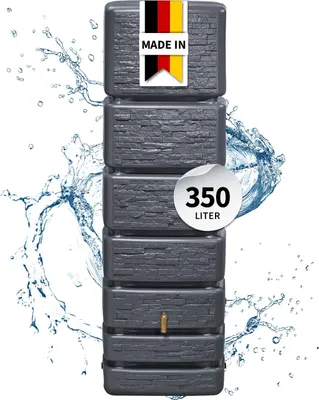 Produktbild von 4rain SLIM STONE DECOR Wandtank 350 Liter graphite grey