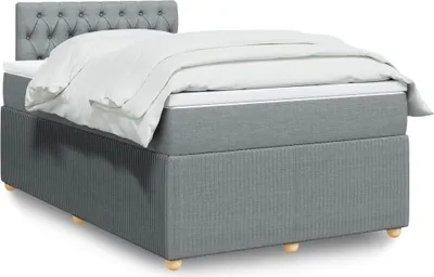 Produktbild von Eleganten-Stil Boxspringbett mit Matratze Hellgrau 120x200 cm Stoff,79,55 Kg cloris2336136