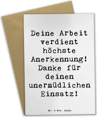 Produktbild von Mr. & Mrs. Panda Beileidskarte Spruch Danke Pflegekraft - Weiß - Geschenk, weihnachtskarten, Aufmerksamkeit, Grußkarte, osterkarten, Pflegepersonal, valentinstagskarte