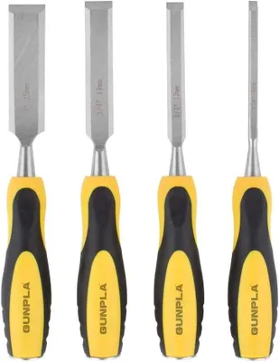 Immagine prodotto di Set di 4 scalpelli in legno per lavorazioni del legno, utensili robusti e resistenti