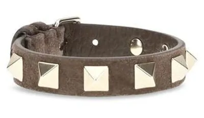 Immagine prodotto di Bracciale Valentino Garavani in pelle di vitello marrone
