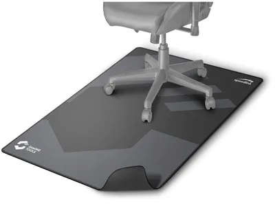 Bodenschutzmatte für Gaming-Stühle, rutschfest, 120 x 100 cm, schwarz