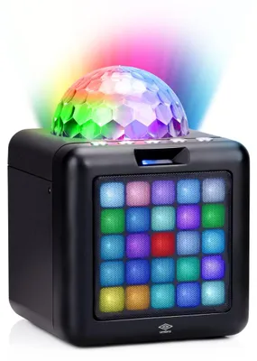 Obrázok produktu pre Bluetooth karaoke zariadenie - Bluetooth reproduktor s mikrofónom - prenosný hudobný box - párty box s mikrofónom a LED svetlami - na párty a karaoke