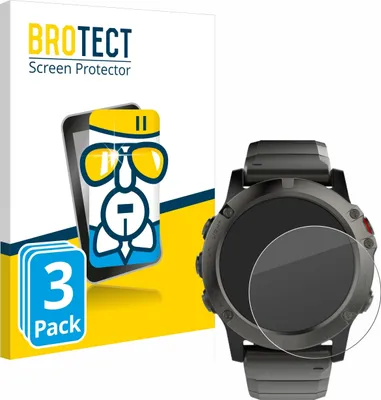 Produktbild von 3x BROTECT Schutzglas für Garmin Fenix 5X (51 mm) Schutzfolie Panzer Folie Glas Display Schutz klar