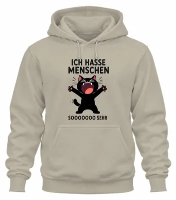 Imagen del producto de Camiseta con capucha y estampado "Odio a la gente que hace comentarios racistas", color negro, estilo sarcástico, talla XL