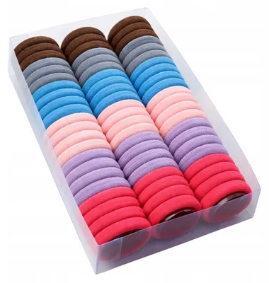 Produktbild von EDIBAZZAR | Set mit Haargummis für Mädchen, 66 Stück, bunt