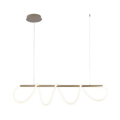 Image de Suspension LED BALBO dorée et blanche 45 W, 3825 lm, métal, dimensions : 150 x 120 x 15 cm, IP20, Zuma Line