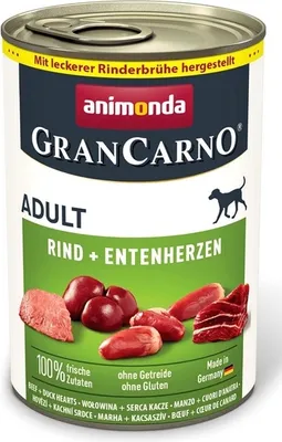 Zdjęcie produktu dla animonda GranCarno Original, Dorosły, Wołowina, Kaczka, 400 g, Bez cukru, Bez soi