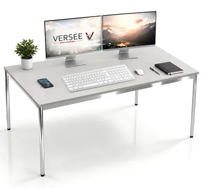 Produktbild von Schreibtisch / Konferenztisch VERSEE VST1 160x75 cm Lichtgrau – höhenverstellbar, stabil