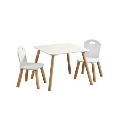 Produktbild von Kesper | Kindertisch Set | inkl. 2 Stühle | robustes Design | Farbe: Weiß | ideal für Kinderzimmer