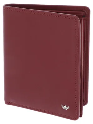 Zdjęcie produktu dla Portfel skórzany Golden Head Polo RFID Protect Billfold Coin Wallet Red ciemnoczerwony