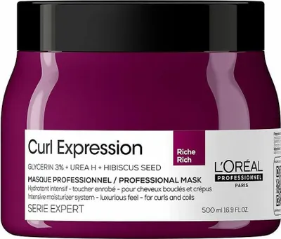 Produktbild von L´Oréal Professionnel Curl Expression Rich Professional Mask pflegende Maske für lockiges Haar 500 ml