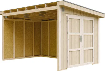Produktbild von Gartenhaus  8,68 m² - H231x248x412 cm - Ohne Boden und Seitenwand – Timbela M939B