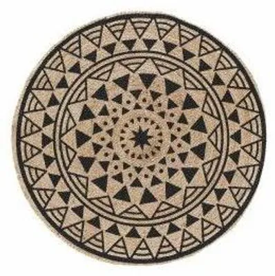 Image de Tapis rond - D 90 cm - Silha Noir
