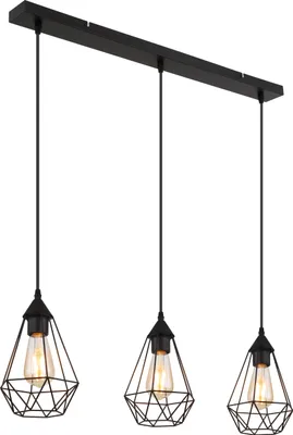 Produktbild von Globo Lighting Hängeleuchte Metall schwarz matt, 3x E27