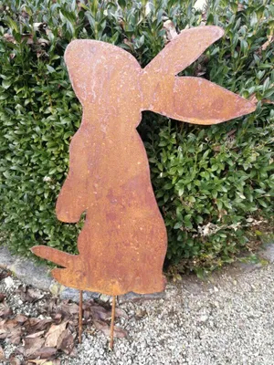 Produktbild von Edelrost Hase zum Stecken