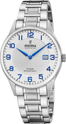 Produktbild von Festina Herrenuhr Swiss Made Armbanduhr Edelstahl silber UF20067/1