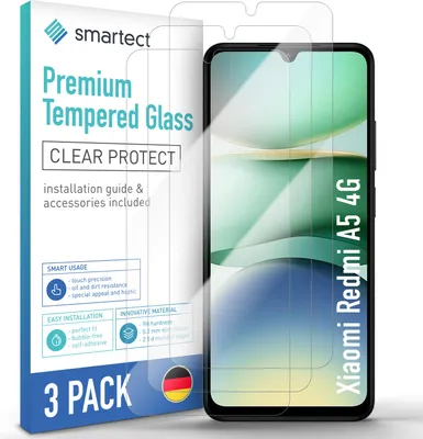 Produktbild von 3x Schutzglas Panzerfolie Klar für Xiaomi Redmi A5 4G Displayschutz Hartglas