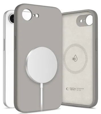 Obrázek produktu pro Silikonové pouzdro Tech-Protect MagSafe pro iPhone 16E, 17E - šedé