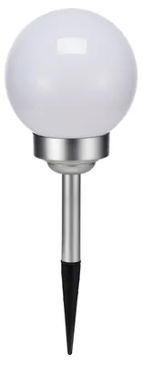 Produktbild von Hi Solarlampe LED Ø15cm weiß Kugel mit Erdspieß, Außen-Bodenbeleuchtung, Weiß, Kunststoff, Garten, Weiß, CE