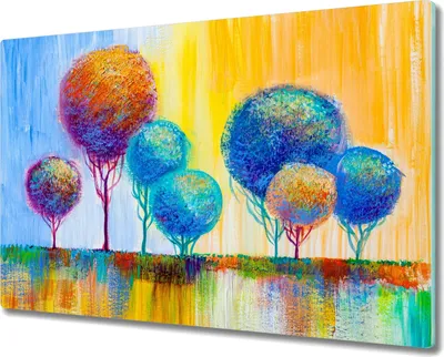 Produktbild von Coloray Kochplattenabdeckung Herdabdeckplatte 80x52 cm Hackbrett Schneidebrett Küchenbrett - Malerei Baum
