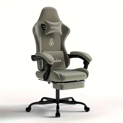 Obrázek produktu pro Herní židle - Kancelářská židle - Židle pro hráče - Otočná židle - Pracovní židle - Zelená barva - Ergonomický design