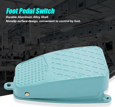 Obrázek produktu pro TFS-2 neklouzavý elektrický resetovací pedálový spínač AC 250V 10A SPDT z hliníkové slitiny