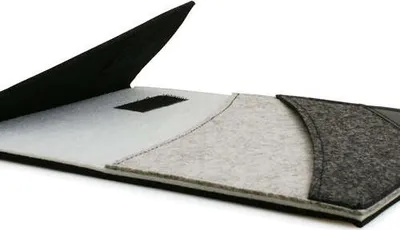 Produktbild von Kunst Filz Tasche Hülle Sleeve in Schwarz Grau für 10 Zoll Tablets